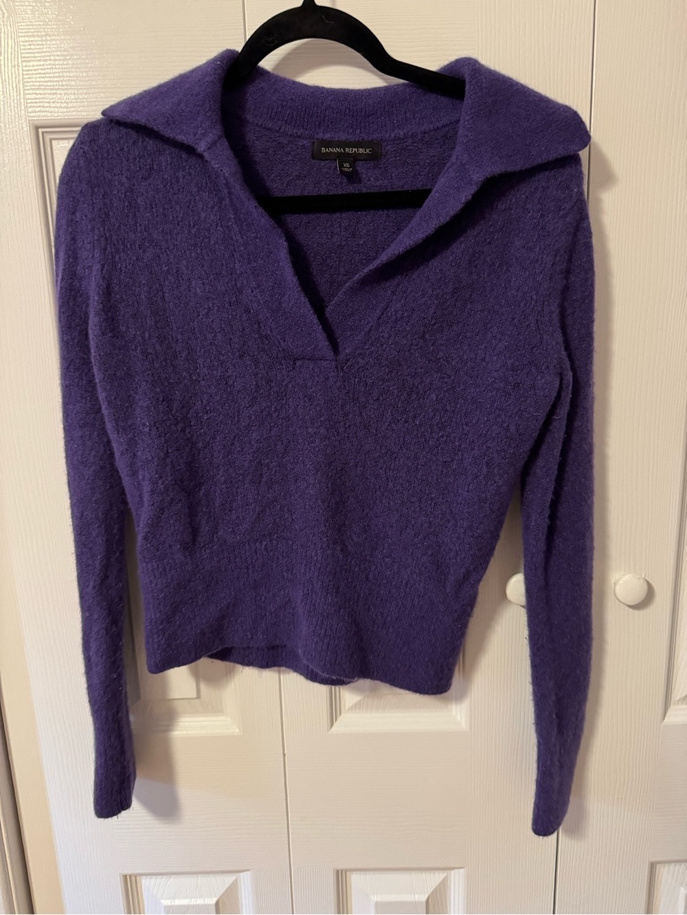 Banana Republic Purple Wool Blend Collared Sweater – Size XS